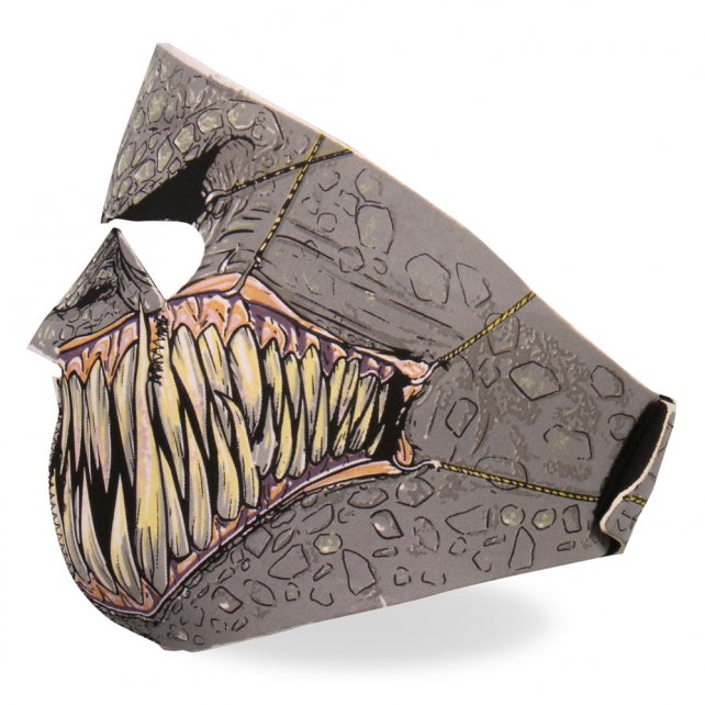 Hot Leathers Fang Face Neoprene Face Mask - Reptile Hooks & Fangs Face Mask Neoprene - Tophatter Daily Deals