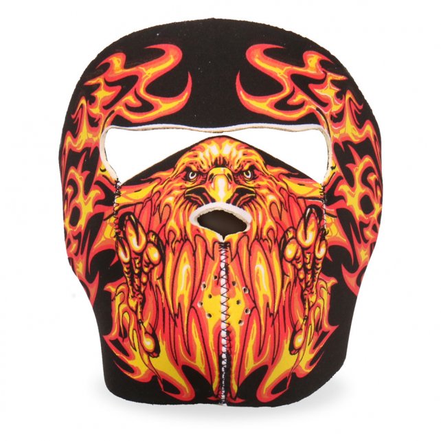 Hot Leathers Blazing Eagle Neoprene Face Mask Flaming Wings Face Mask Neoprene - Tophatter Daily Deals