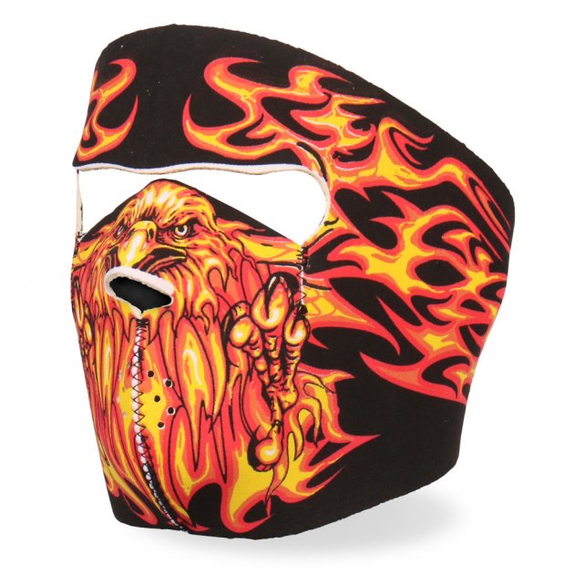 Hot Leathers Blazing Eagle Neoprene Face Mask Flaming Wings Face Mask Neoprene - Tophatter Daily Deals