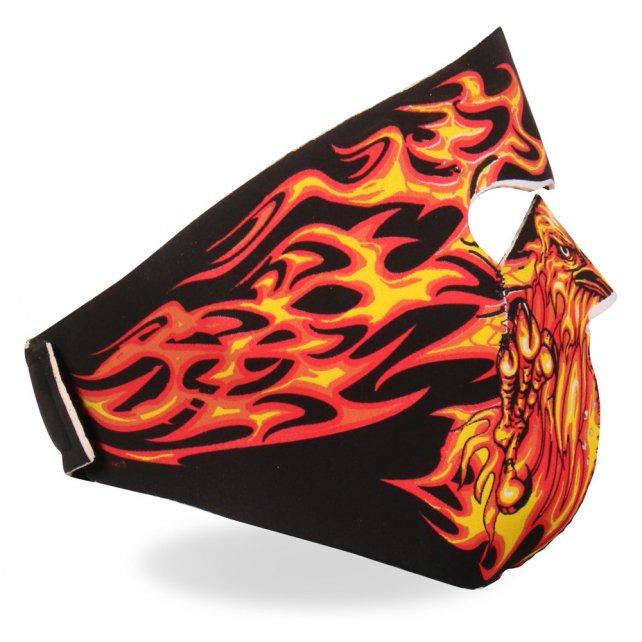 Hot Leathers Blazing Eagle Neoprene Face Mask Flaming Wings Face Mask Neoprene - Tophatter Daily Deals