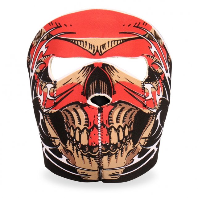 Hot Leathers Red Skull Face Neoprene Face Mask Tribal Face Mask Neoprene - Tophatter Daily Deals