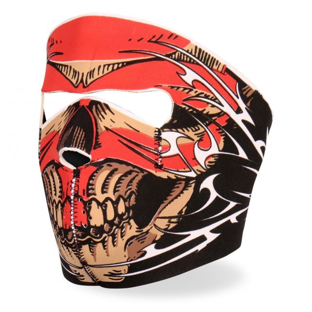 Hot Leathers Red Skull Face Neoprene Face Mask Tribal Face Mask Neoprene - Tophatter Daily Deals