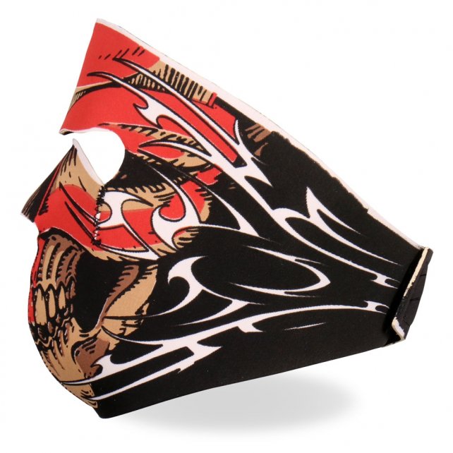 Hot Leathers Red Skull Face Neoprene Face Mask Tribal Face Mask Neoprene - Tophatter Daily Deals