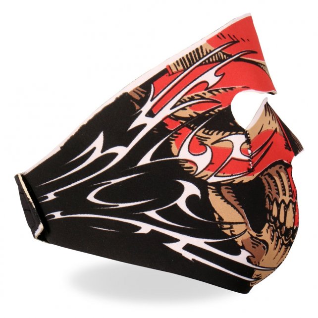 Hot Leathers Red Skull Face Neoprene Face Mask Tribal Face Mask Neoprene - Tophatter Daily Deals