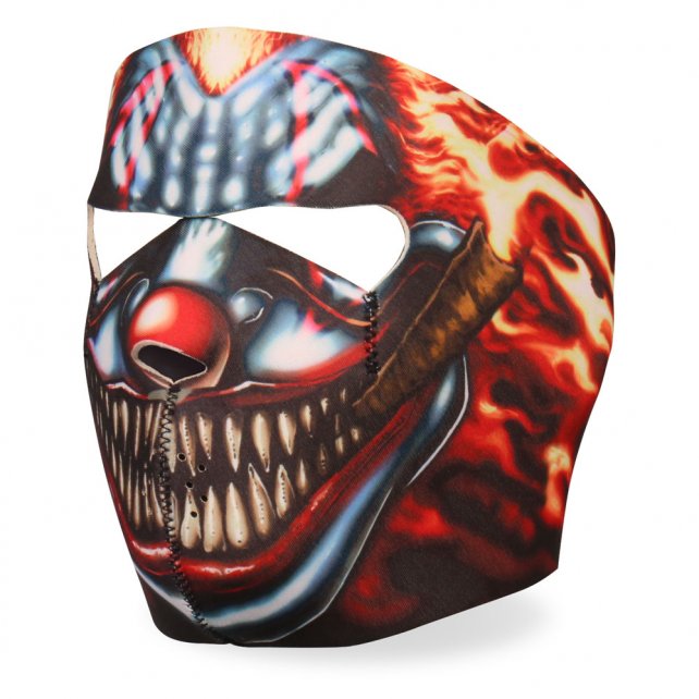 Hot Leathers Smoking Clown Face Mask Evil Clown w/ Cigar Face Mask Neoprene - Tophatter Daily Deals