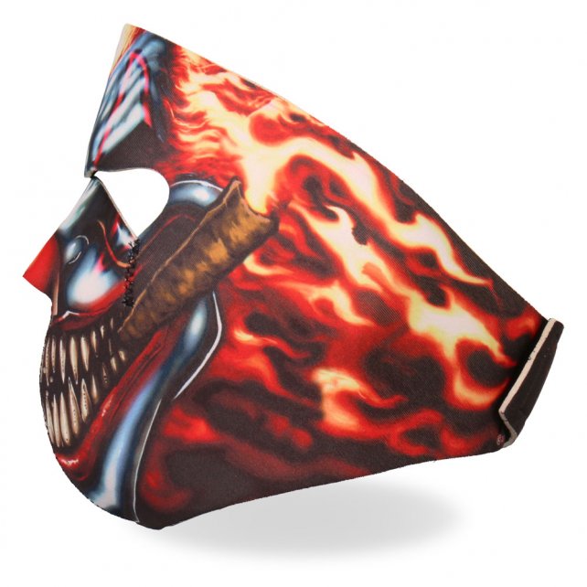 Hot Leathers Smoking Clown Face Mask Evil Clown w/ Cigar Face Mask Neoprene - Tophatter Daily Deals