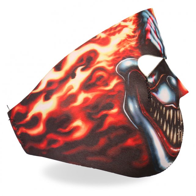 Hot Leathers Smoking Clown Face Mask Evil Clown w/ Cigar Face Mask Neoprene - Tophatter Daily Deals
