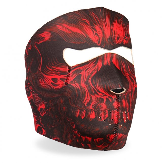 Hot Leathers Red Shredder Skull Neoprene Face Mask Face Mask Neoprene - Tophatter Daily Deals