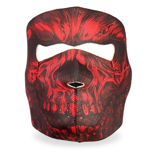 Hot Leathers Red Shredder Skull Neoprene Face Mask Face Mask Neoprene - Tophatter Daily Deals