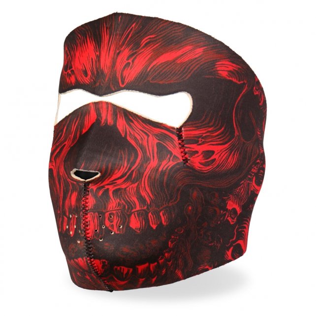 Hot Leathers Red Shredder Skull Neoprene Face Mask Face Mask Neoprene - Tophatter Daily Deals