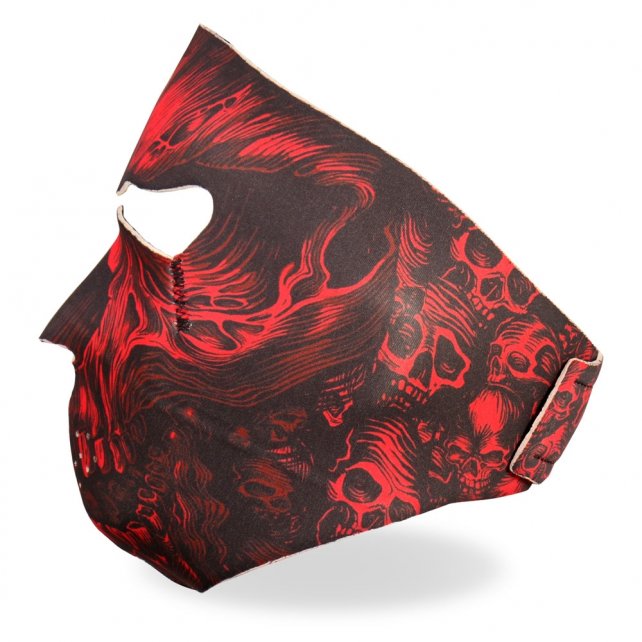 Hot Leathers Red Shredder Skull Neoprene Face Mask Face Mask Neoprene - Tophatter Daily Deals
