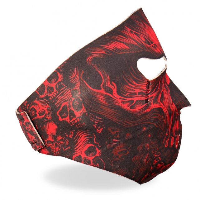 Hot Leathers Red Shredder Skull Neoprene Face Mask Face Mask Neoprene - Tophatter Daily Deals