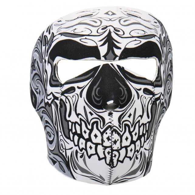 Hot Leathers Sugar Skull Neoprene Face Mask Muerte Day of Dead Face Mask Neoprene - Tophatter Daily Deals