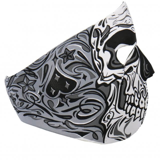 Hot Leathers Sugar Skull Neoprene Face Mask Muerte Day of Dead Face Mask Neoprene - Tophatter Daily Deals