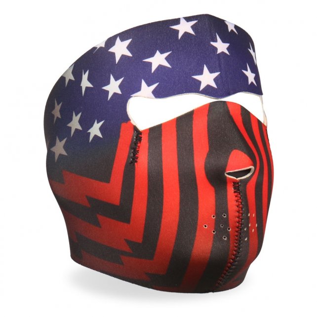 Hot Leathers Stars & Bars Neoprene Face Mask Tribal American Flag Face Mask Neoprene - Tophatter Daily Deals