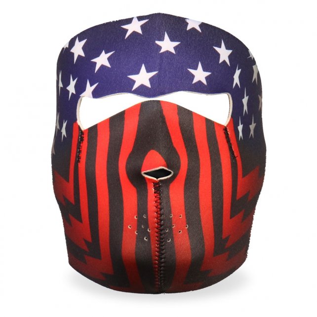 Hot Leathers Stars & Bars Neoprene Face Mask Tribal American Flag Face Mask Neoprene - Tophatter Daily Deals