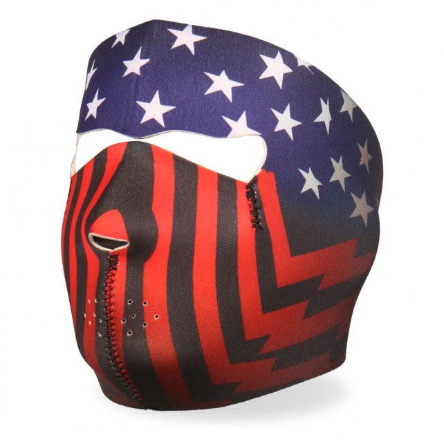 Hot Leathers Stars & Bars Neoprene Face Mask Tribal American Flag Face Mask Neoprene - Tophatter Daily Deals