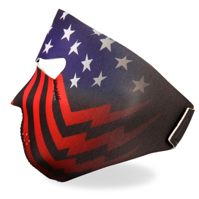Hot Leathers Stars & Bars Neoprene Face Mask Tribal American Flag Face Mask Neoprene - Tophatter Daily Deals