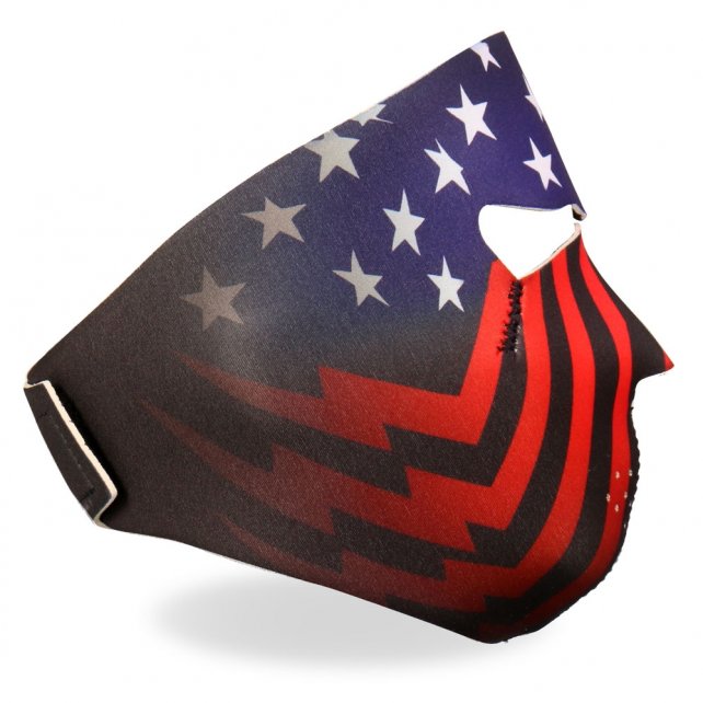 Hot Leathers Stars & Bars Neoprene Face Mask Tribal American Flag Face Mask Neoprene - Tophatter Daily Deals