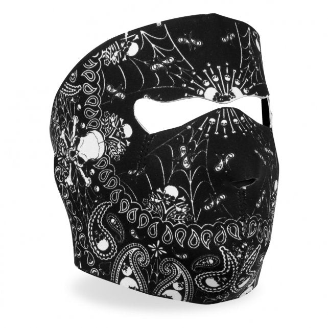 Hot Leathers Paisley Skull Neoprene Face Mask w/ Crossbones Face Mask Neoprene - Tophatter Daily Deals