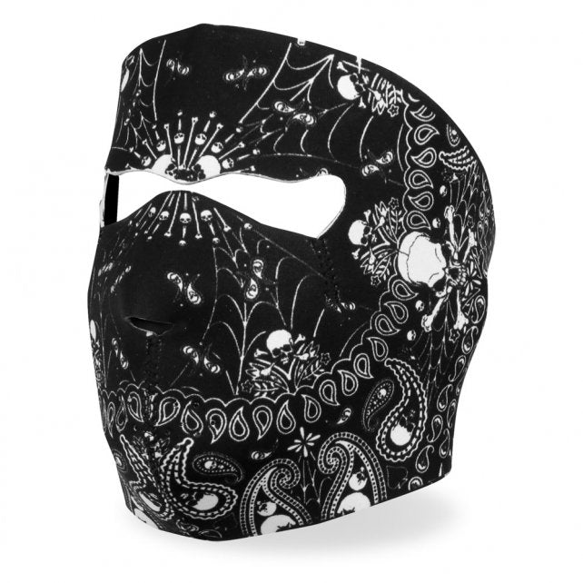 Hot Leathers Paisley Skull Neoprene Face Mask w/ Crossbones Face Mask Neoprene - Tophatter Daily Deals