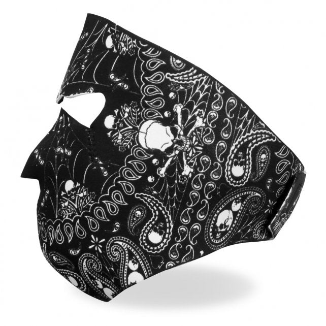 Hot Leathers Paisley Skull Neoprene Face Mask w/ Crossbones Face Mask Neoprene - Tophatter Daily Deals
