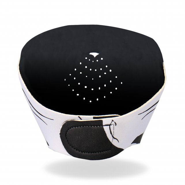 Hot Leathers Neoprene Skull 1/2 Mask - Black and White Face Mask Face Mask Neoprene - Tophatter Daily Deals