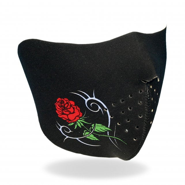 Hot Leathers Ladies Tribal Rose Neoprene 1/2 Mask Face Mask Neoprene - Tophatter Daily Deals
