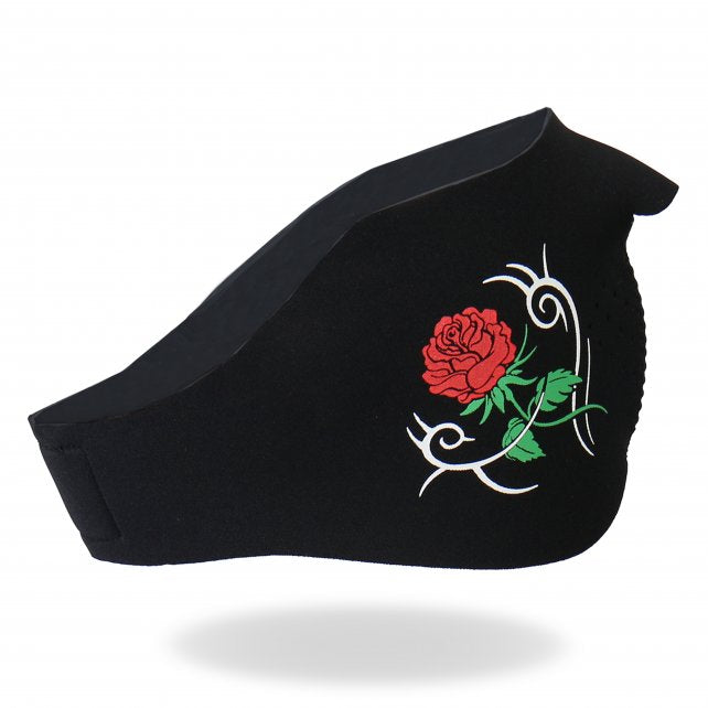 Hot Leathers Ladies Tribal Rose Neoprene 1/2 Mask Face Mask Neoprene - Tophatter Daily Deals