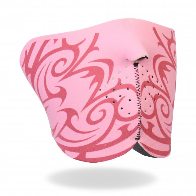 Hot Leathers Ladies Pink Tribal Neoprene 1/2 Face Mask Face Mask Neoprene - Tophatter Daily Deals