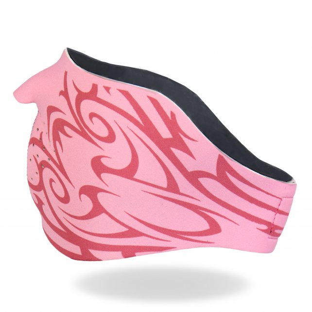 Hot Leathers Ladies Pink Tribal Neoprene 1/2 Face Mask Face Mask Neoprene - Tophatter Daily Deals