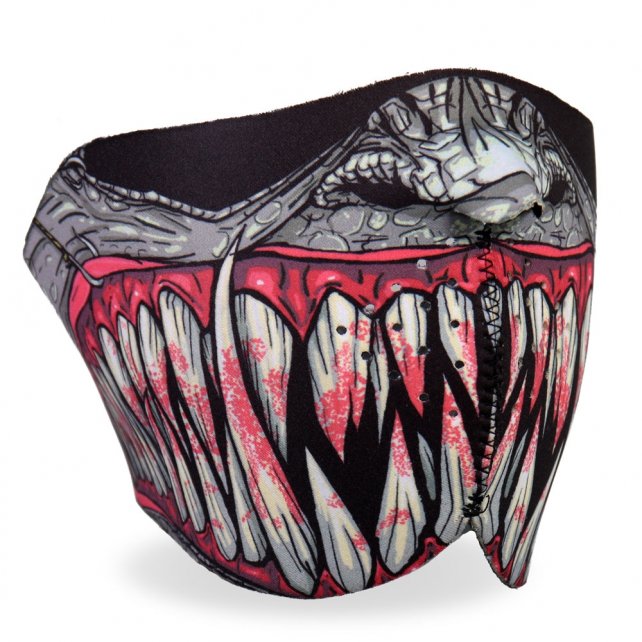 Hot Leathers Fang Face Neoprene 1/2 Face Mask Reptile Hooks & Fangs Face Mask Neoprene - Tophatter Daily Deals