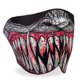 Hot Leathers Fang Face Neoprene 1/2 Face Mask Reptile Hooks & Fangs Face Mask Neoprene - Tophatter Daily Deals
