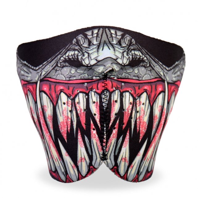 Hot Leathers Fang Face Neoprene 1/2 Face Mask Reptile Hooks & Fangs Face Mask Neoprene - Tophatter Daily Deals