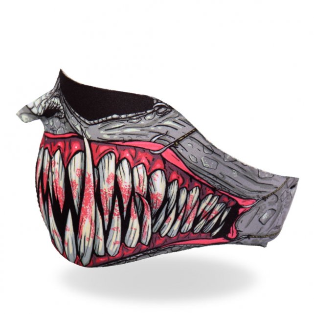 Hot Leathers Fang Face Neoprene 1/2 Face Mask Reptile Hooks & Fangs Face Mask Neoprene - Tophatter Daily Deals