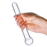 Glas 7 Inch Straight Clear Glass Dildo with Bulbous Handle and Luxury Satin Storage Bag > Glass > Dildos - Tophatter Daily Deals