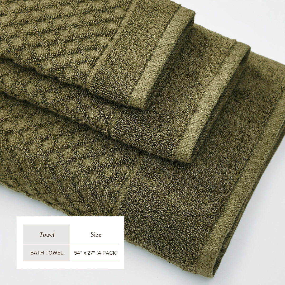 Cotton Diamond Waffle Weave Bath Towel Set - Grayson Collection Bath - Tophatter Daily Deals