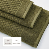 Cotton Diamond Waffle Weave Bath Towel Set - Grayson Collection Bath - Tophatter Daily Deals