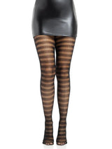 Cosima Striped Net Tights – Nylon Spandex Hosiery > Clothes > Hosiery > Pantyhose & Tights - Tophatter Daily Deals