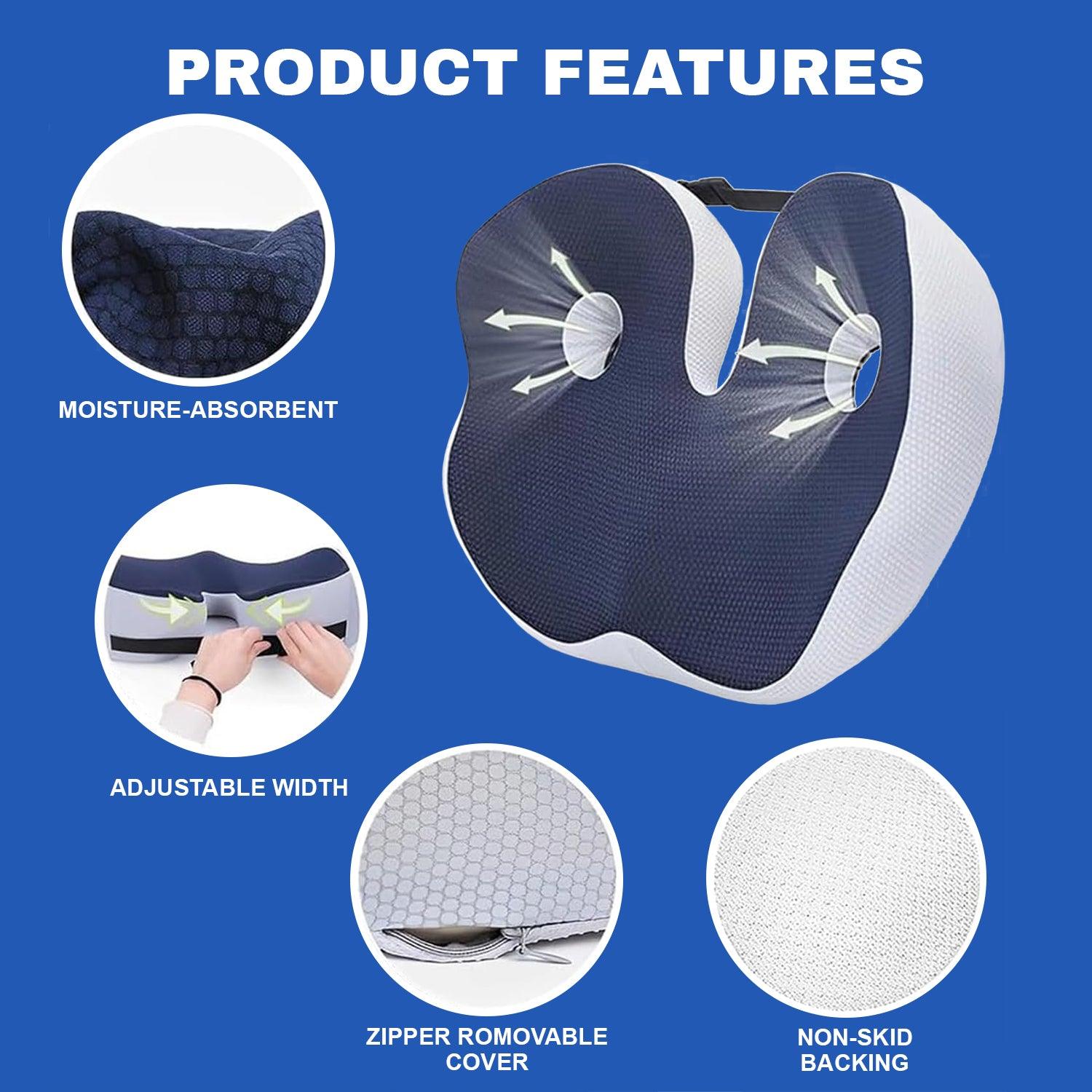 Foam Seat Cushion - Libiyi Ergoseat Welnax Orthosoothe Memory Foam Seat Cushion Health & Beauty - Tophatter Daily Deals