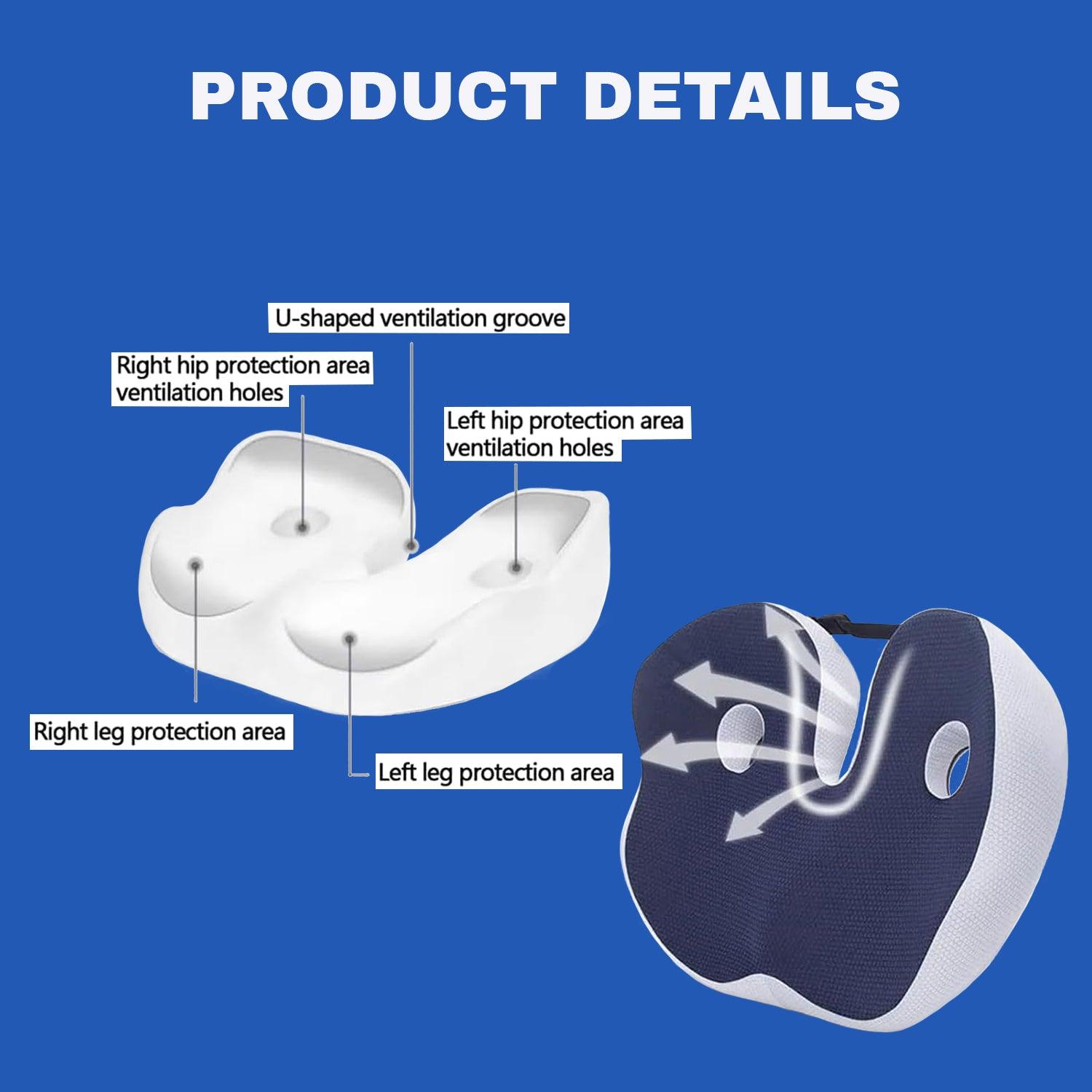 Foam Seat Cushion - Libiyi Ergoseat Welnax Orthosoothe Memory Foam Seat Cushion Health & Beauty - Tophatter Daily Deals