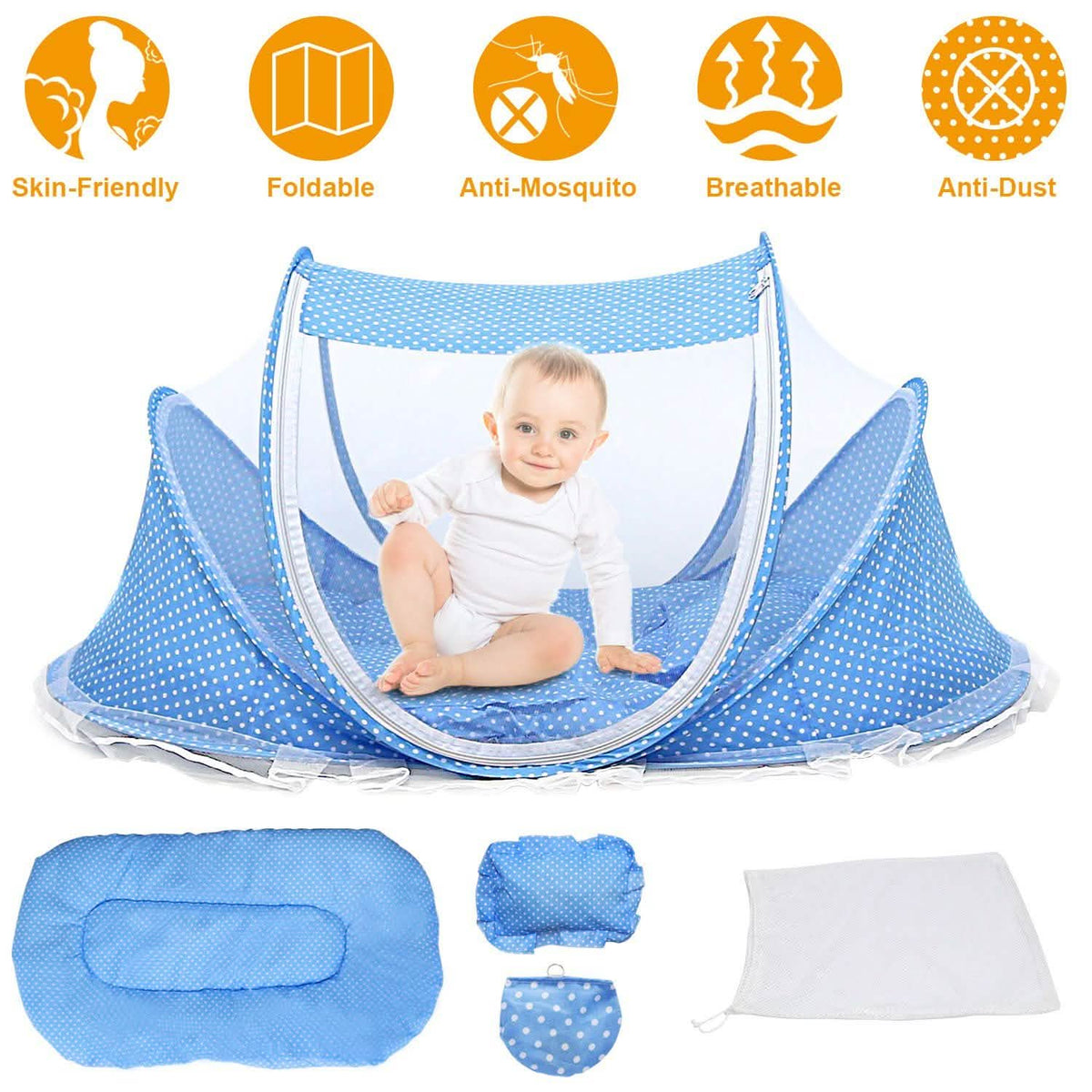 Foldable Baby Travel Bed Baby Gear - Tophatter Daily Deals