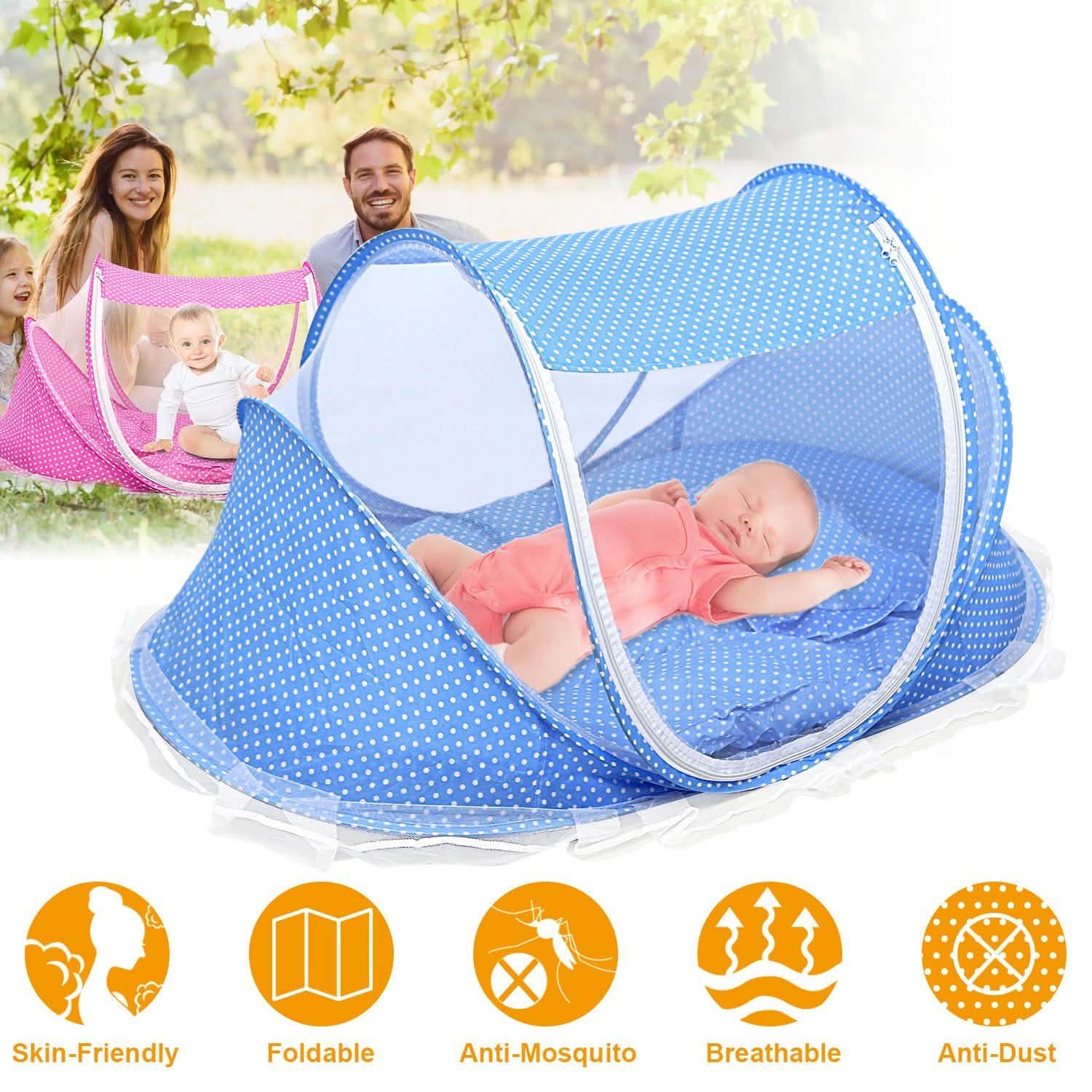 Foldable Baby Travel Bed Baby Gear - Tophatter Daily Deals