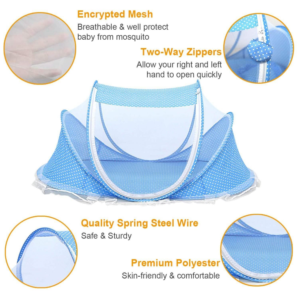 Foldable Baby Travel Bed Baby Gear - Tophatter Daily Deals