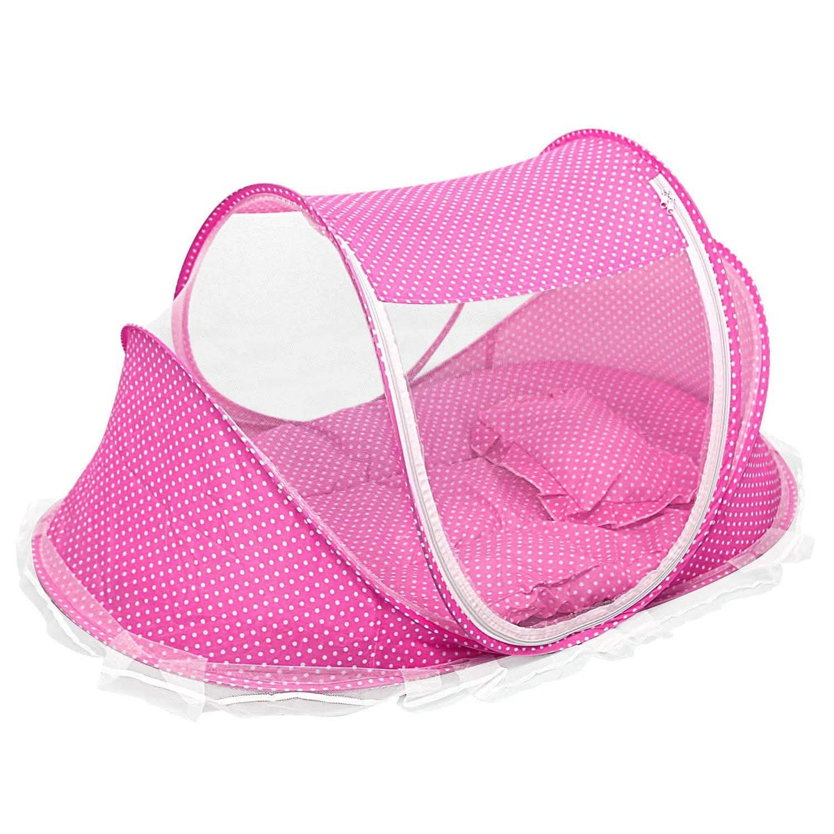 Foldable Baby Travel Bed Pink Baby Gear - Tophatter Daily Deals