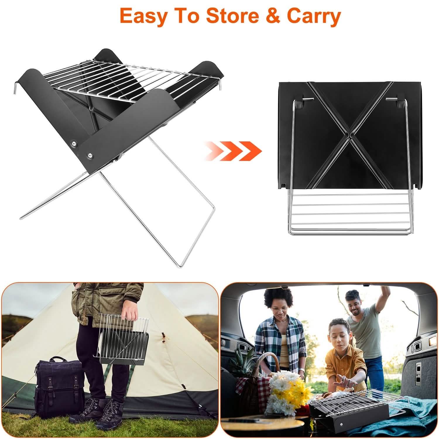 Foldable BBQ Grill Outdoor Recreation - Tophatter Daily Deals