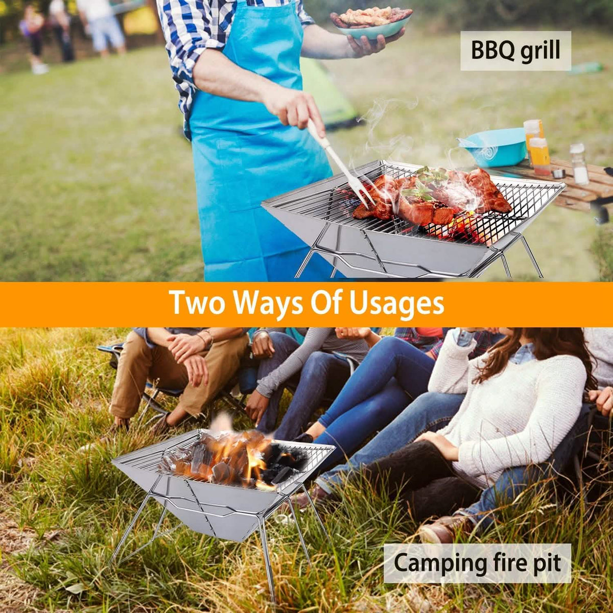 Foldable BBQ Grill Outdoor Recreation - Tophatter Daily Deals