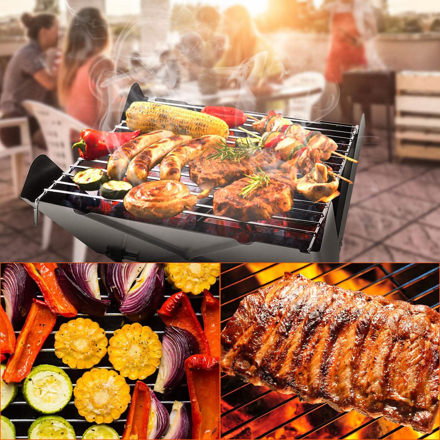 Foldable BBQ Grill Outdoor Recreation - Tophatter Daily Deals