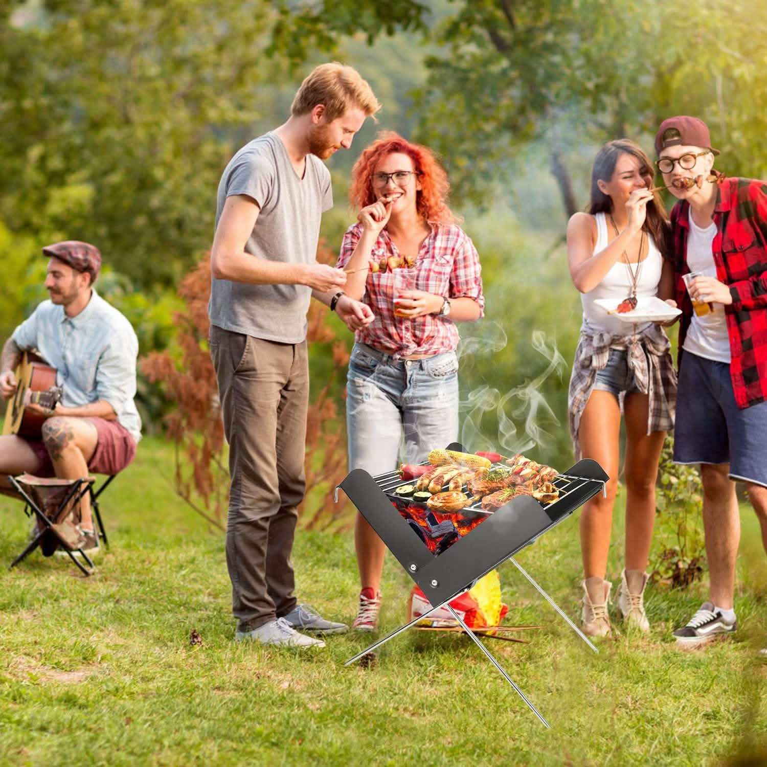 Foldable BBQ Grill Outdoor Recreation - Tophatter Daily Deals