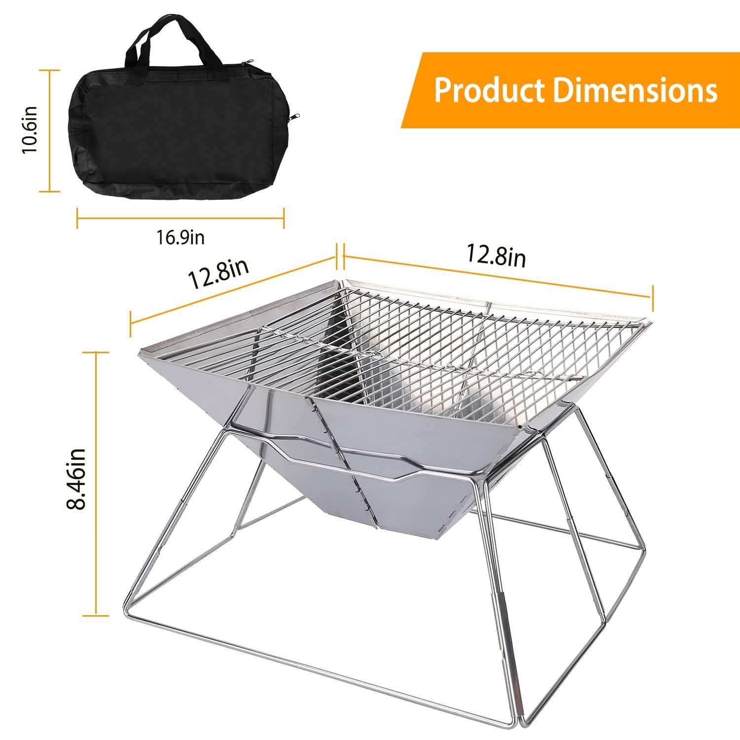 Foldable BBQ Grill Outdoor Recreation - Tophatter Daily Deals